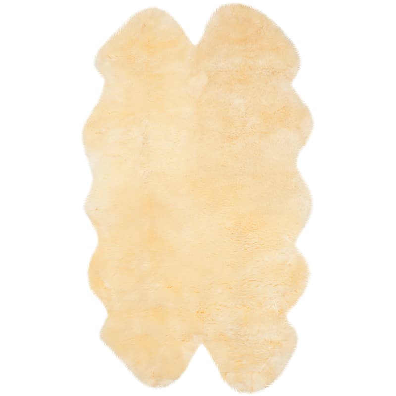 SAFAVIEH Handmade Natural Sheepskin Leanca 3.4-inch Thick Rug