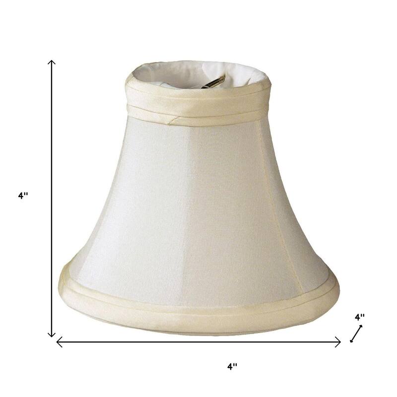 HomeRoots Slate Gray Shantung Silk Bell Lamp Shade - 4