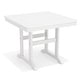 preview thumbnail 21 of 24, HDPE 35.8''L Square Dining Table with 1.7''D Bulit-in Umbrella Hole White