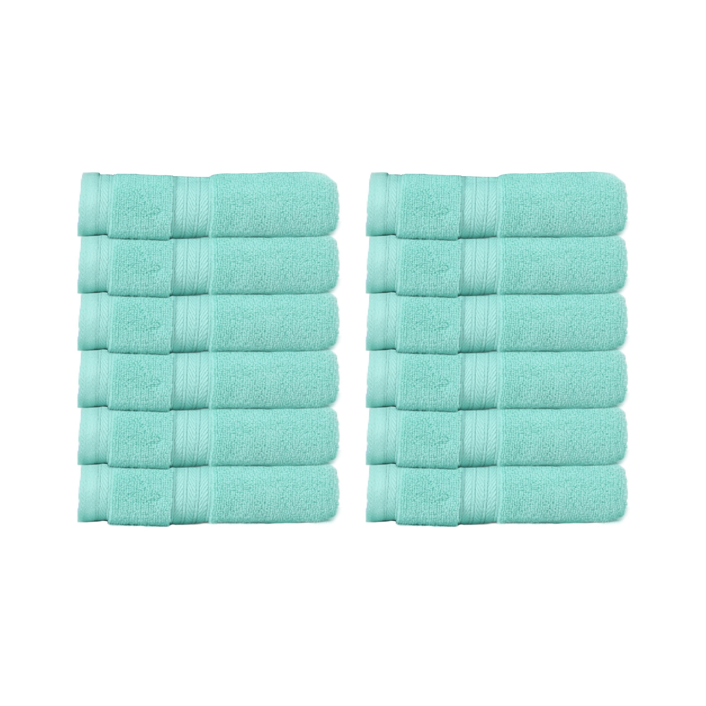 Home Weavers Elegance Essentials 550GSM Cotton Zero Twist Super Absorbent Wash Cloth Set of 12