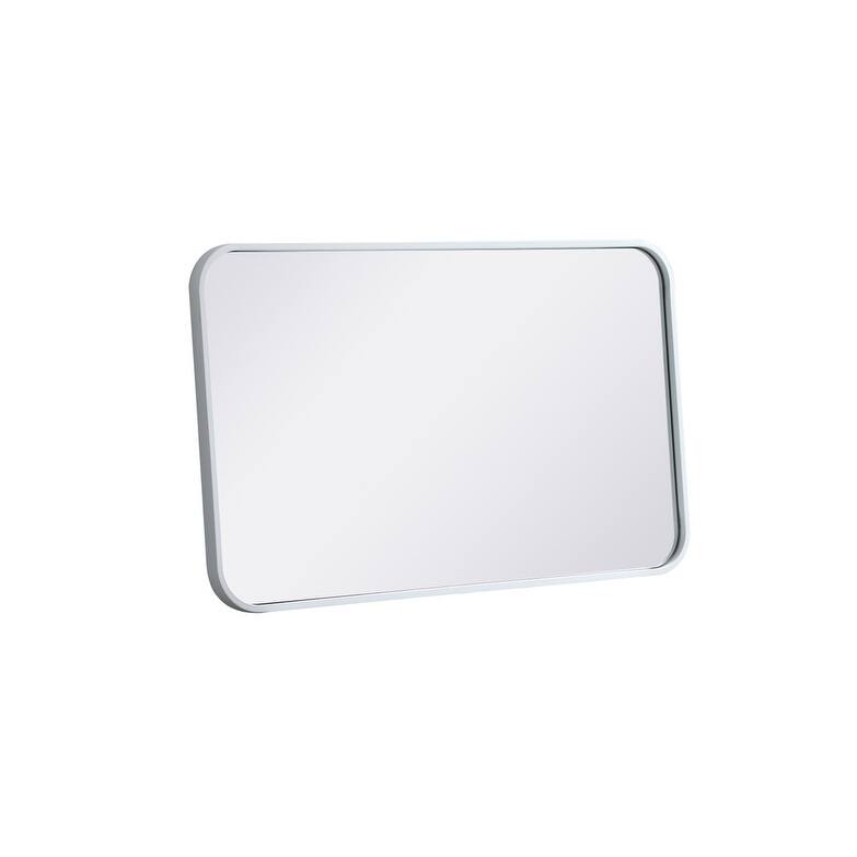 Ezra Soft Corner Metal Rectangular Mirror