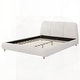 preview thumbnail 29 of 94, Upholstered Platform Bed with Curve-Shaped Design Headboard