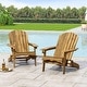 preview thumbnail 1 of 49, Bellwood Outdoor Acacia Wood Folding Adirondack Chairs (Set of 2) by Christopher Knight Home Natural