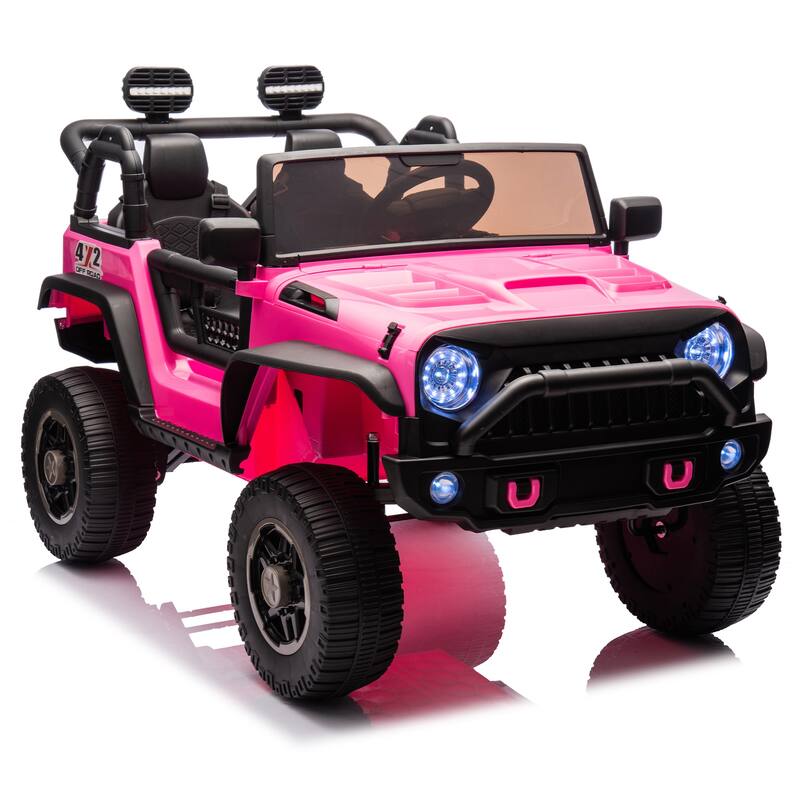 24V Electric Ride-On Truck for Kids, Two-Seater, Parental Remote Control, MP3, Bluetooth, Ages 3+