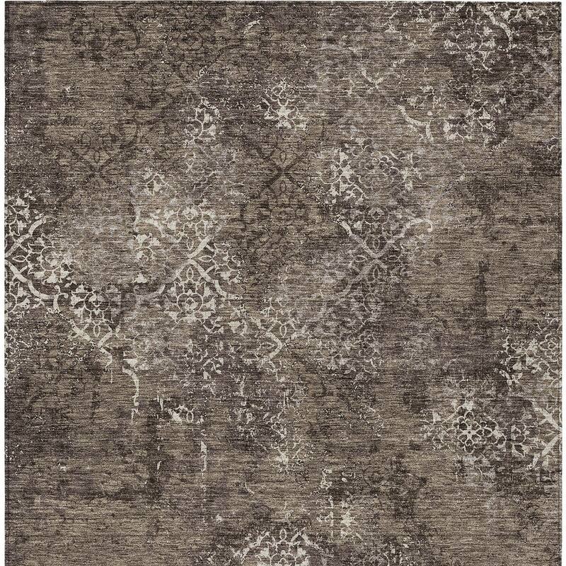 HomeRoots Floral Transitional Rectangle Outdoor Rug