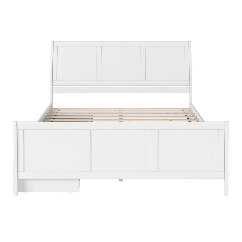 AFI Portland Platform Bed with Matching Footboard & Storage Drawers