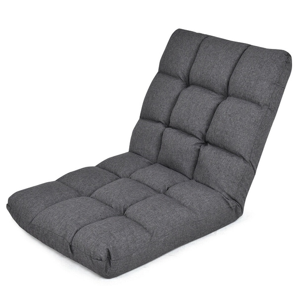 Shop Gymax Adjustable Folding Gaming Chair Cushioned Floor ...