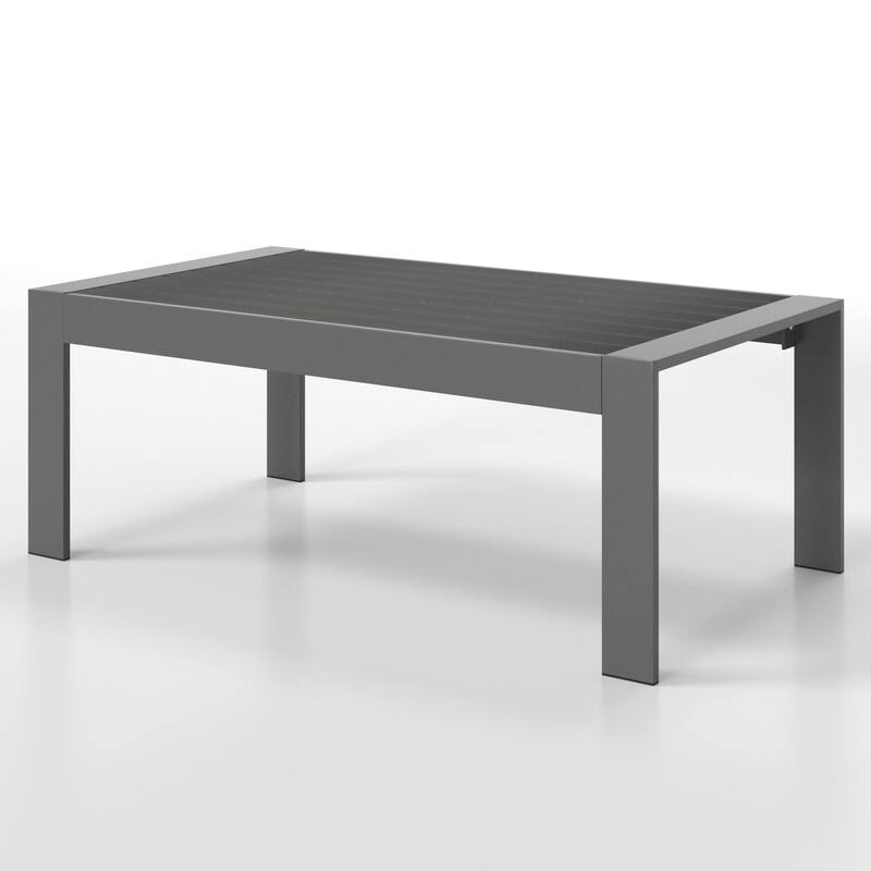 All-Weather Aluminum Outdoor Coffee Table,Modern Coffee Table for Outside,Rectangle Patio Coffee Table