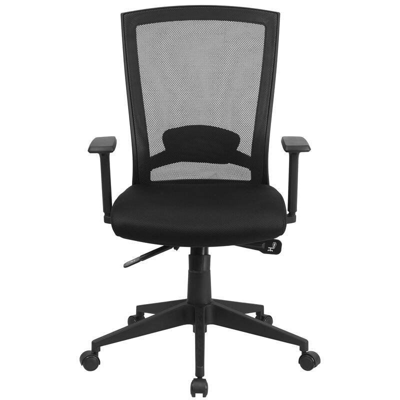 Mid-Back Mesh Swivel Ergonomic Office Chair with Back Angle Adjustment
