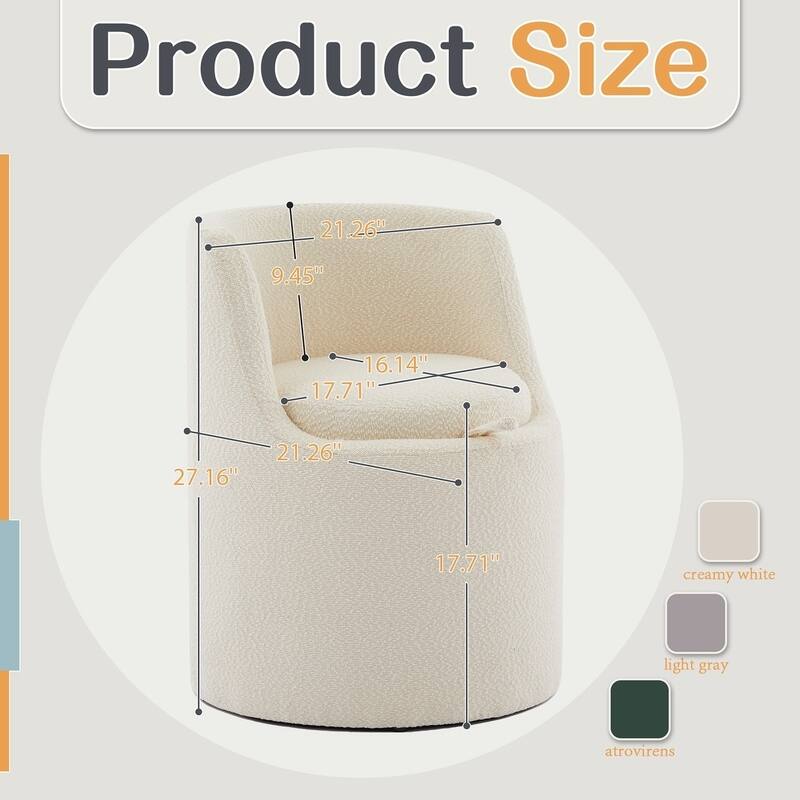 Boucle Make-Up/Vanity Stool, Hiden Storage Space, Stylish Appearance