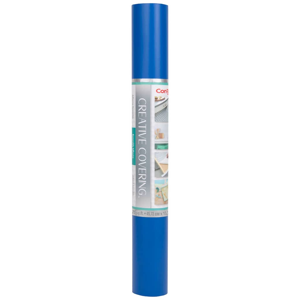 Con-Tact Brand Creative Covering Adhesive Covering, Royal Blue, 18" x 50 ft