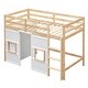 preview thumbnail 5 of 10, Twin Size Loft Bed with Wardrobe and Windows