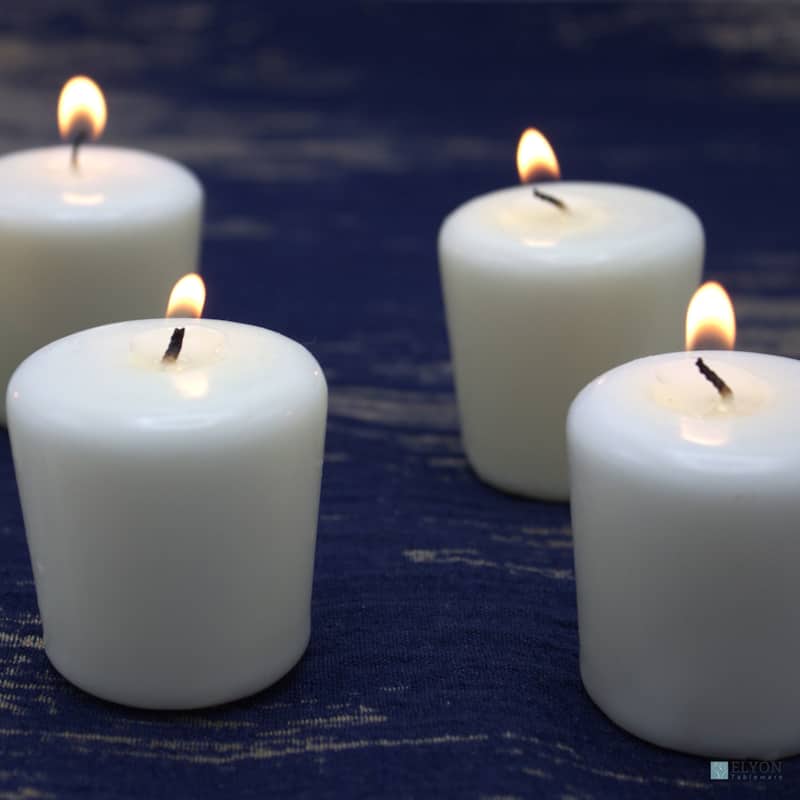 Elyon Votive Unscented Wax Candles 15 Hours Burn Time