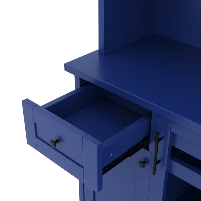 Farmhouse 74.8" Tall Kitchen Pantry with Hutch, Freestanding Kitchen Storage Solution for Modern Homes