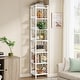 preview thumbnail 3 of 16, 78.7 Inch Extra Tall Narrow Bookshelf, 7 Tier Corner Bookcase
