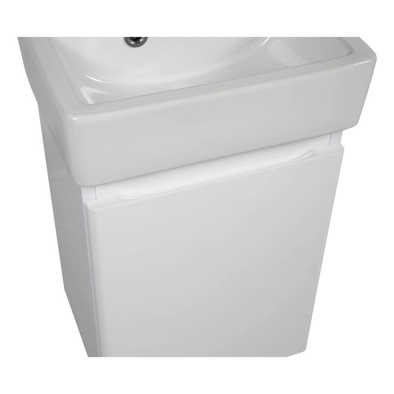 Modern Wall-Mounted Bathroom MINI-Vanity with Washbasin | Comfort Collection mirror Simple 24" included