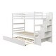 preview thumbnail 6 of 13, Modern & Clean Design Twin over Twin Bunk Beds With Twin Trundle and Stairway Storage Function,Elegant Children Bed