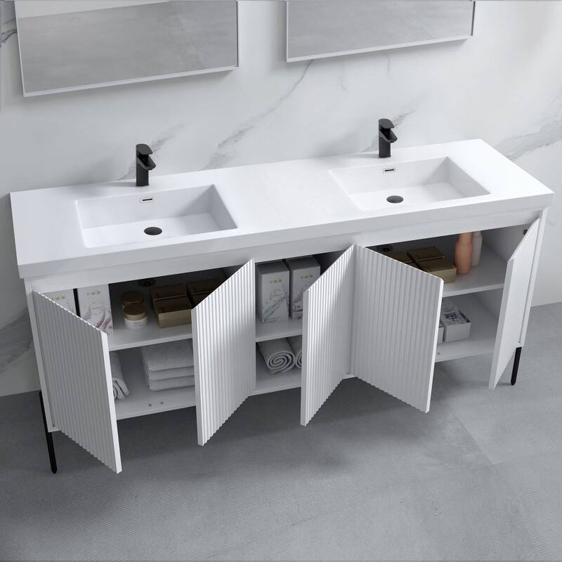 Ripple 72" Double Bathroom Vanity Set
