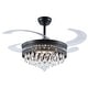 preview thumbnail 23 of 62, 48-Inch Crystal Fandelier with 4 Retractable Blades, Dimmable LED, App and Remote Control - 48 Inches