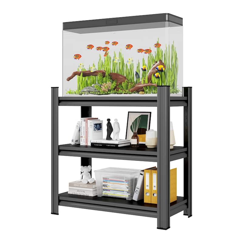 Two-Tier Metal Storage Rack, 5-10 Gallon Fish Tank Stand, Three-Tier Small Reptile Rack, For Home Offices