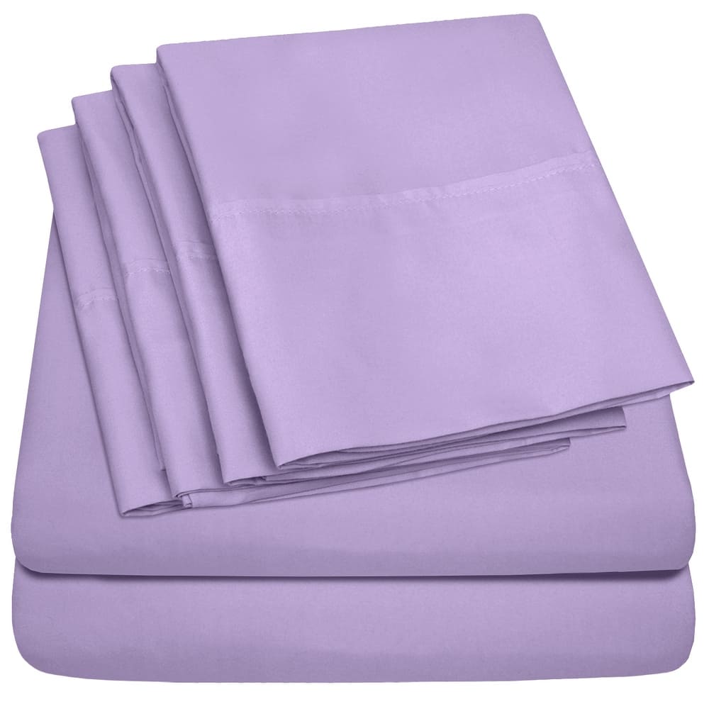 Sweet Home Collection 6 Piece Sheet Set, Deluxe Ultra Soft 1500 Series, Double Brushed Microfiber