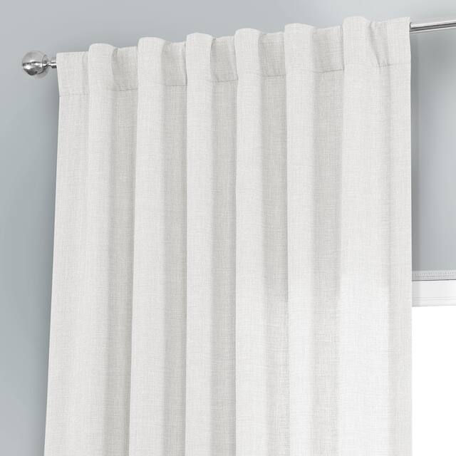 Exclusive Fabrics Italian Faux Linen Curtain (1 Panel)