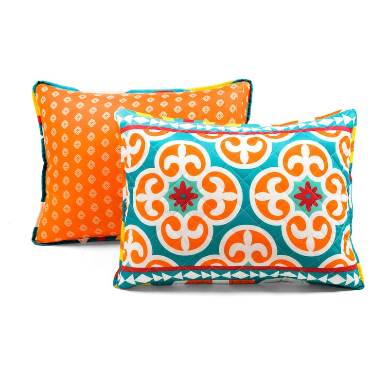 Lush Decor Boho Floral Reversible 3 Piece Quilt