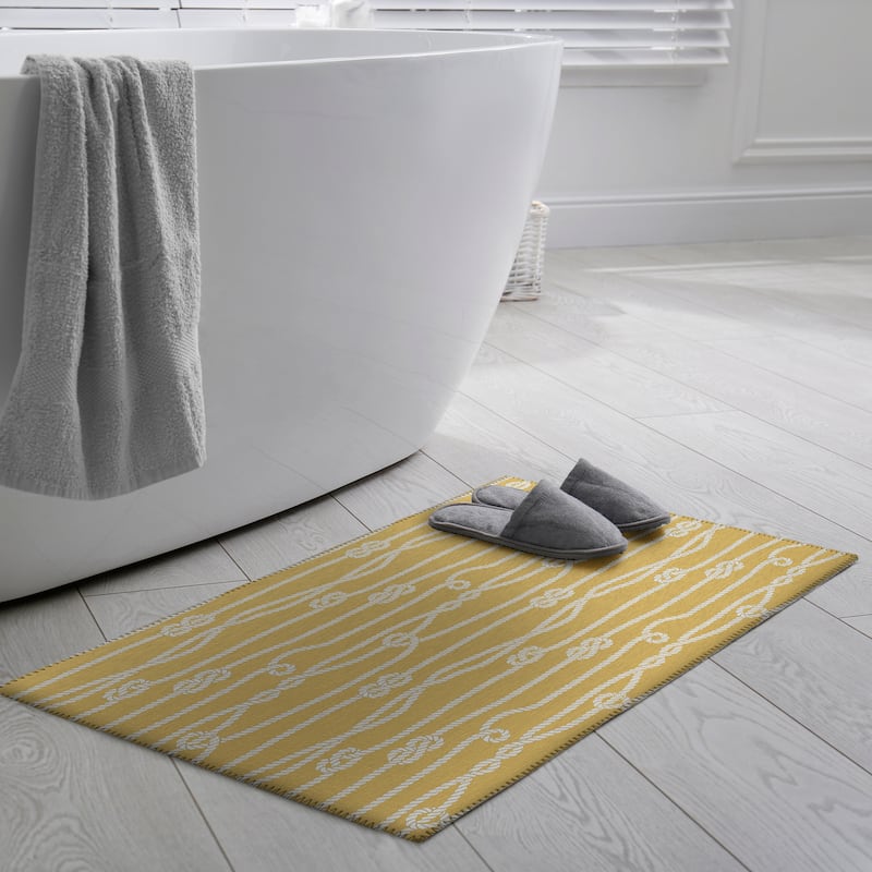 Indoor/Outdoor Harpswell Ocean Rope Washable Rug - 1'8" x 2'6" - Gilded