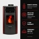 preview thumbnail 4 of 7, ComfortBilt HP50S 2,200 sq. ft. Pellet Stove with a 47-lb Hopper in Burgundy