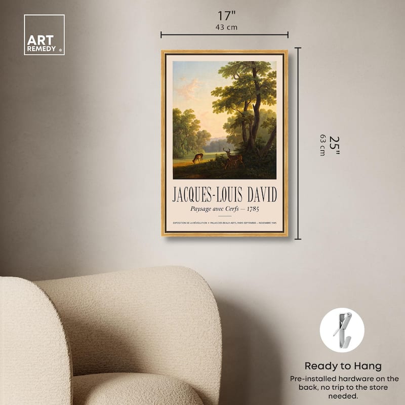 Deer in a Forest Canvas by Art Remedy