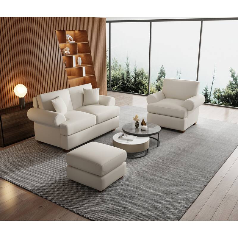 66" Fabric Sofa Sets Modern Loveseat Sofas for Living Room