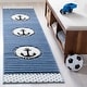 preview thumbnail 20 of 25, SAFAVIEH Carousel Kids Sybill Nautical Anchor Rug 2' x 8' Runner - Navy/Ivory