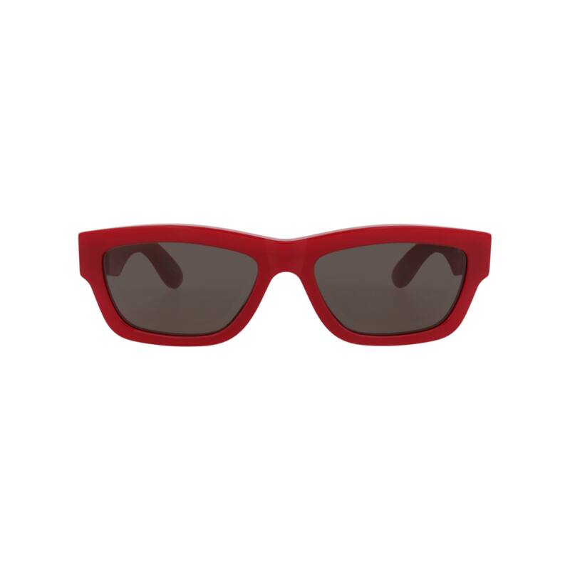 Alexander McQueen Square-Frame Recycled Acetate Sunglasses - Red Red Grey - Red - Grey Lens