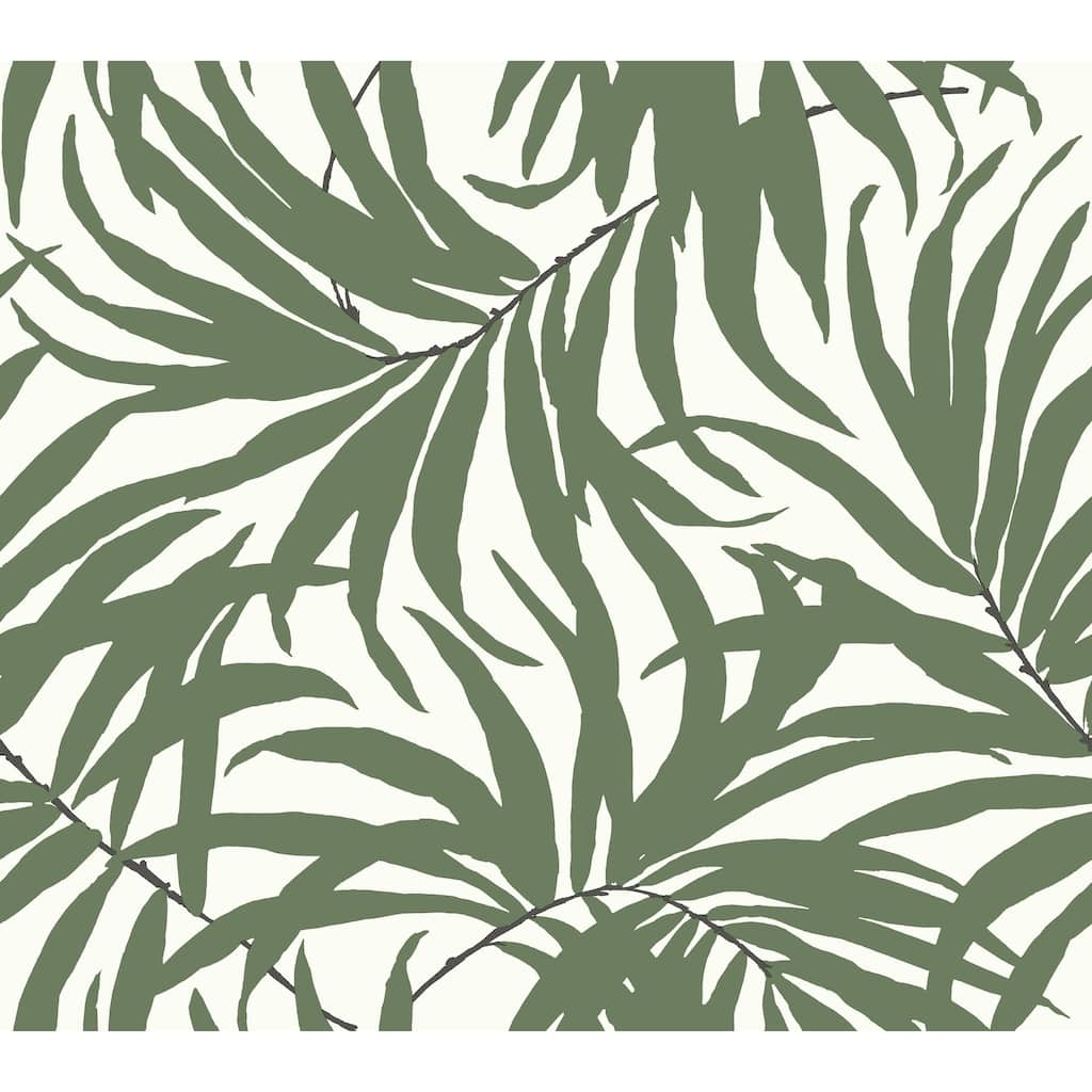 York Wallcoverings Bali Leaves Green Peel & Stick Wallpaper