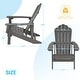 preview thumbnail 34 of 60, BONOSUKI Patio Adirondack Chairs Weather-resistant(Set of 2)