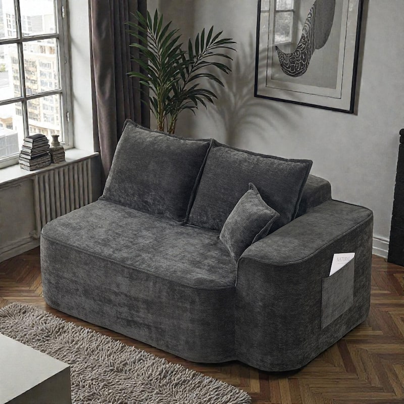 104 Inch L Shaped Sectional Sofa Cloud Couch with Chaise, Extra Deep Seat, No Assembly Modular Corner Sofa