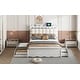 preview thumbnail 16 of 15, Chic Wooden Platform Bed with Dual Drawers and USB Ports for Optimal Functionality
