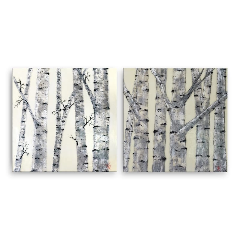 'Monoscape XXVI' 2 Piece Wrapped Canvas Wall Art Set by Karen Biery