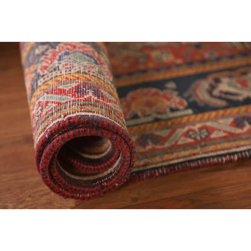 Vegetable Dye Shiraz Kashkoli Persian Antique Rug Handmade Wool Carpet - 3'5"x 5'0"