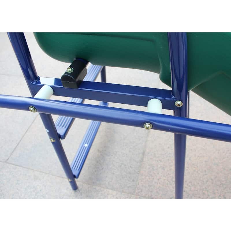 Blue Frame Metal Swing Set and Slide for kids