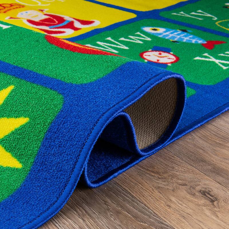 Kids Alphabet Educational Learning Non Slip Area Rug