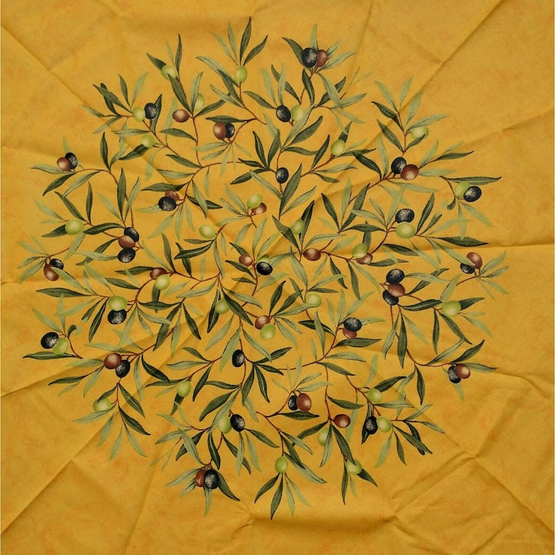 Wipeable Spill Resistant Provencal Cotton Cannes Collection Tablecloth