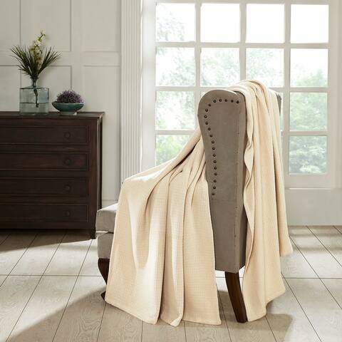 Superior Hanson Woven Cotton Textured Throw and Blanket