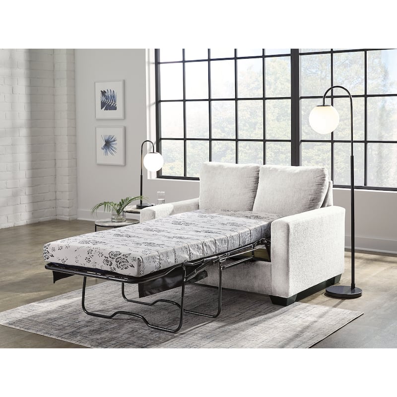 Signature Design by Ashley Rannis Snow Twin Sofa Sleeper - 54"W x 40"D x 39"H