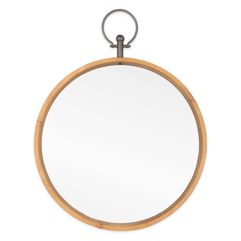 Harlow 24" Wood Wall Mirror - 24" x 2" x 30"