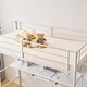 preview thumbnail 10 of 24, Twin Size Metal Loft Bed with Desk and Storage Shelves