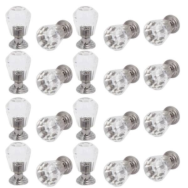 Shop Cabinet Drawer Acrylic Round Base Single Hole Pull Knobs