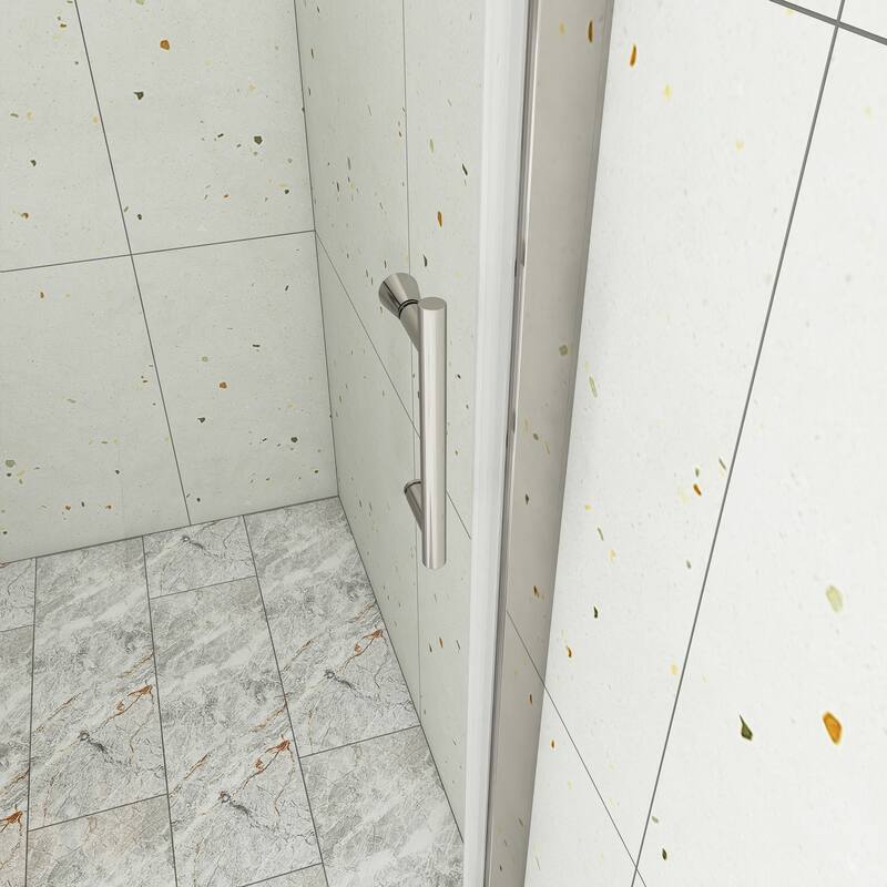 30/32/34/36 Inch Semi-Frameless Pivot Shower Door with Clear Tempered Glass