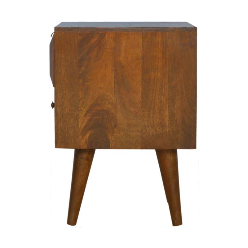 Artisan Furniture Solid Wood Chestnut Prism Nightstand