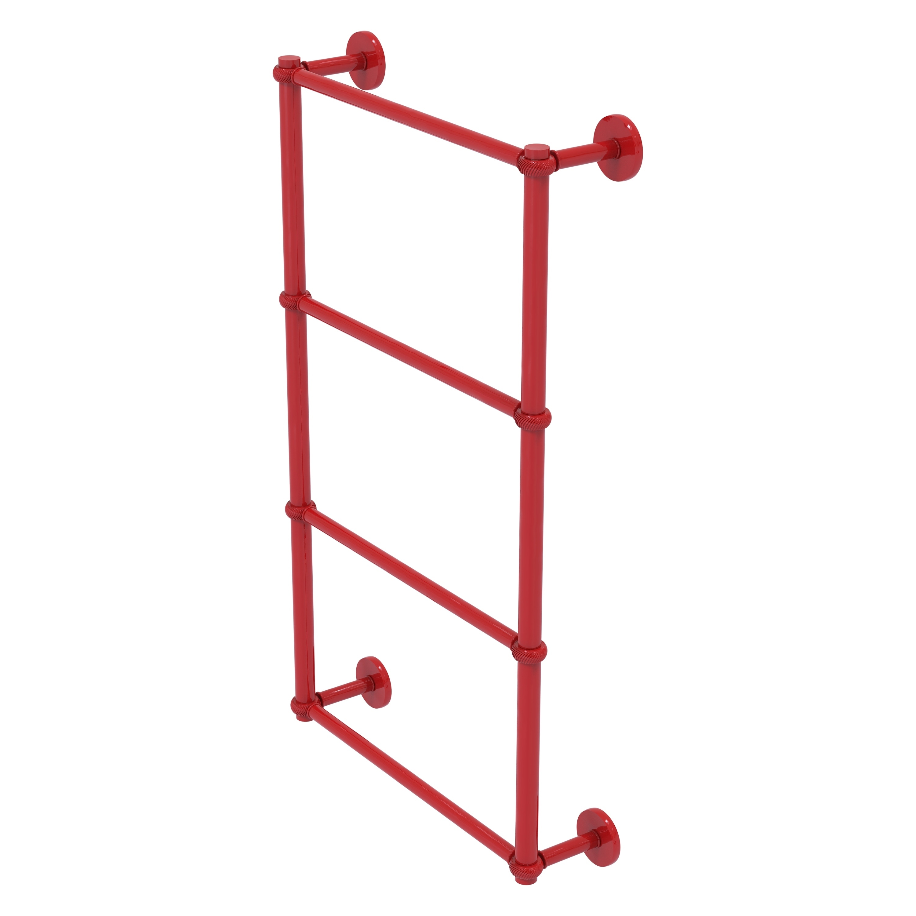 Allied Brass Prestige Skyline Collection 4 Tier 24 Inch Ladder Towel Bar with Twisted Detail